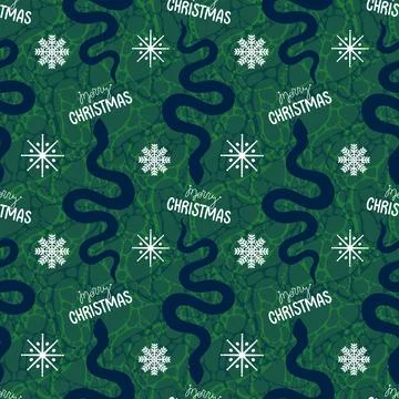 Summer animals seamless snake pattern for wrapping paper and new 2025 year イラスト素材