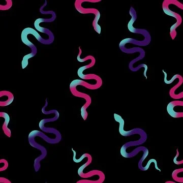 Summer animals seamless snake pattern for wrapping paper and new 2025 year 스톡 일러스트