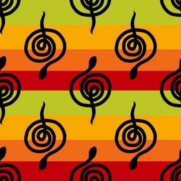 Summer animals seamless snake pattern for wrapping paper and new 2025 year Stockillustratie