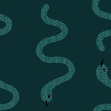 Summer animals seamless snake pattern for wrapping paper and new 2025 year イラスト素材