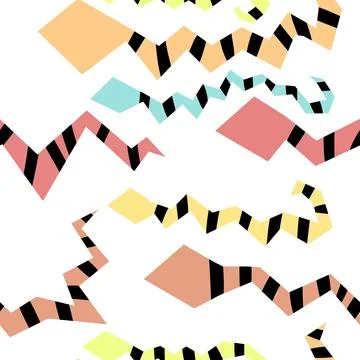 Summer animals seamless snake pattern for wrapping paper and new 2025 year イラスト素材