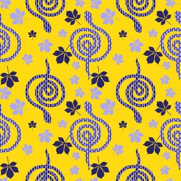 Summer animals seamless snake pattern for wrapping paper and new 2025 year 스톡 일러스트