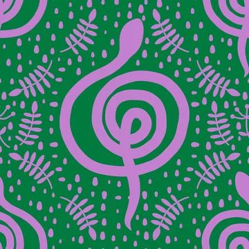 Summer animals seamless snake pattern for wrapping paper and new 2025 year 库存插图