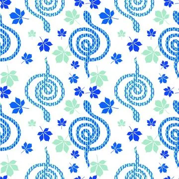 Summer animals seamless snake pattern for wrapping paper and new 2025 year Stockillustratie