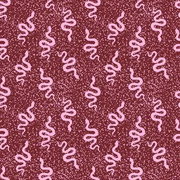 Summer animals seamless snake pattern for wrapping paper and new 2025 year 库存插图