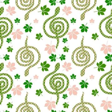 Summer animals seamless snake pattern for wrapping paper and new 2025 year Stockillustratie