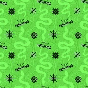 Summer animals seamless snake pattern for wrapping paper and new 2025 year Stock Illustration