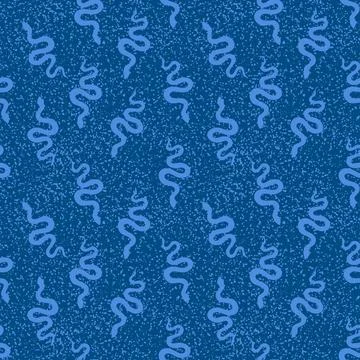 Summer animals seamless snake pattern for wrapping paper and new 2025 year Stock Illustration