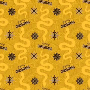 Summer animals seamless snake pattern for wrapping paper and new 2025 year 库存插图