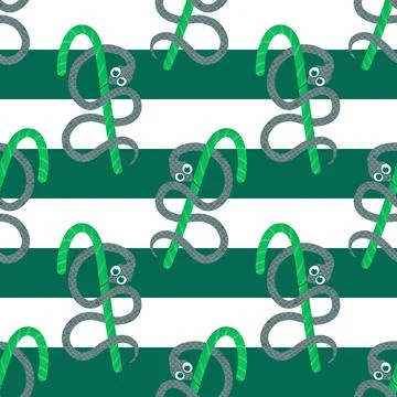 Summer animals seamless snake pattern for wrapping paper and new 2025 year 스톡 일러스트