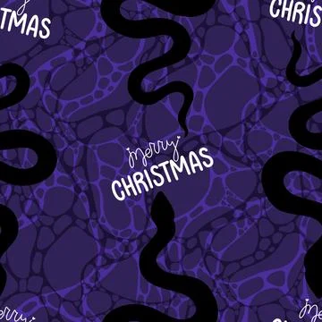 Summer animals seamless snake pattern for wrapping paper and new 2025 year Stock Illustration