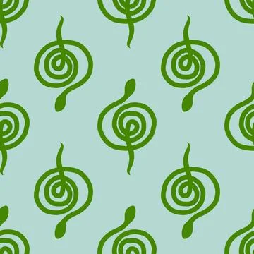 Summer animals seamless snake pattern for wrapping paper and new 2025 year イラスト素材