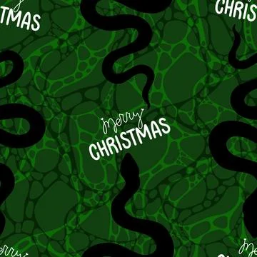 Summer animals seamless snake pattern for wrapping paper and new 2025 year Stockillustratie