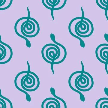 Summer animals seamless snake pattern for wrapping paper and new 2025 year 스톡 일러스트