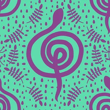 Summer animals seamless snake pattern for wrapping paper and new 2025 year 스톡 일러스트