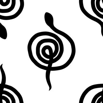 Summer animals seamless snake pattern for wrapping paper and new 2025 year Stock Illustration