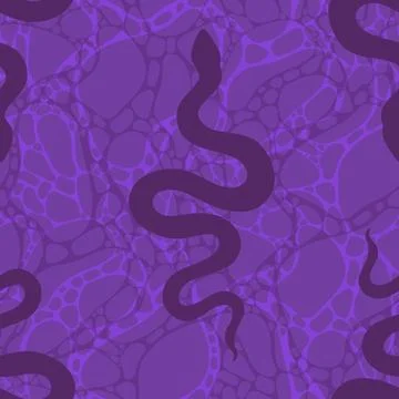 Summer animals seamless snake pattern for wrapping paper and new 2025 year Stock Illustration