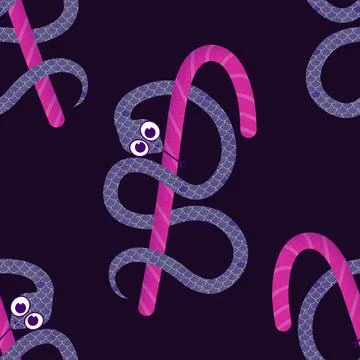 Summer animals seamless snake pattern for wrapping paper and new 2025 year 스톡 일러스트