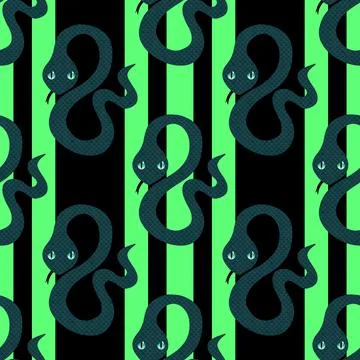 Summer animals seamless snake pattern for wrapping paper and new 2025 year 스톡 일러스트