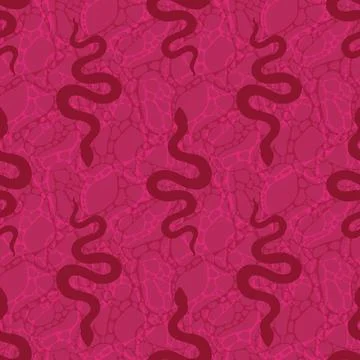 Summer animals seamless snake pattern for wrapping paper and new 2025 year 스톡 일러스트