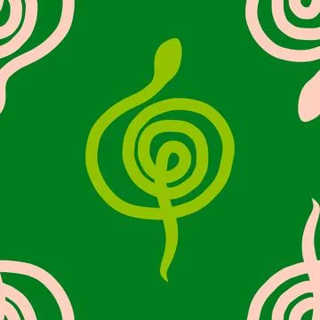 Summer animals seamless snake pattern for wrapping paper and new 2025 year 스톡 일러스트