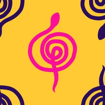 Summer animals seamless snake pattern for wrapping paper and new 2025 year Illustrazione stock