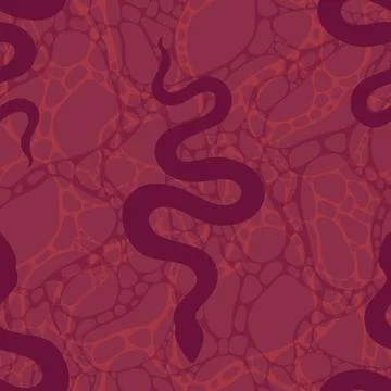 Summer animals seamless snake pattern for wrapping paper and new 2025 year イラスト素材