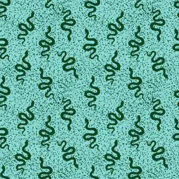 Summer animals seamless snake pattern for wrapping paper and new 2025 year Illustrazione stock