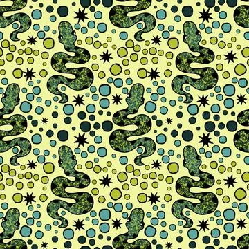 Summer animals seamless snake pattern for wrapping paper and new 2025 year 库存插图