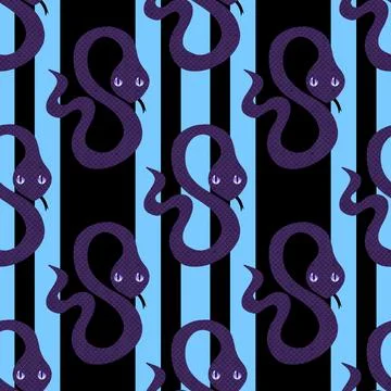 Summer animals seamless snake pattern for wrapping paper and new 2025 year 스톡 일러스트