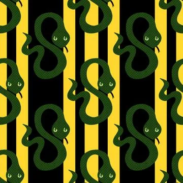Summer animals seamless snake pattern for wrapping paper and new 2025 year Stock Illustration