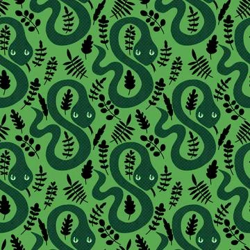 Summer animals seamless snake pattern for wrapping paper and new 2025 year イラスト素材
