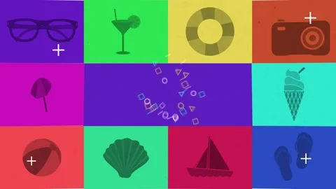 SUMMER ANIMATED BACKGROUND Stock Footage 131717687