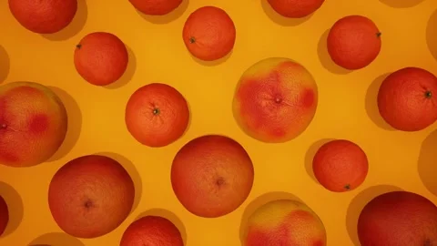 Summer animated background. Orange, grapefruit, clementine. Stock Footage 130945015