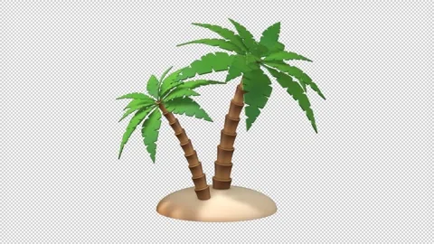 Summer animation 3D with palm trees Stock Footage 280203295