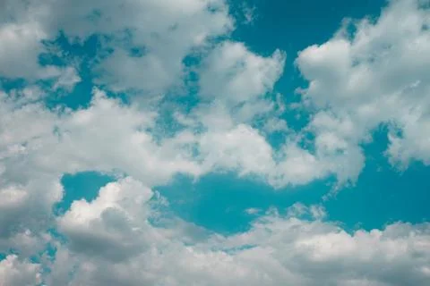 Summer aqua sky with some clouds 库存照片