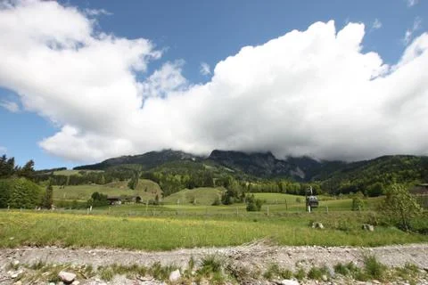 Summer Austrian Alps 스톡 사진