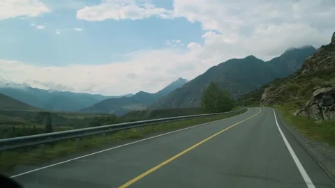 Summer auto trips in mountains. Stock Footage 296085830
