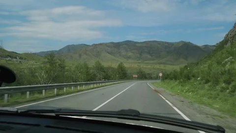 Summer auto trips in mountains. Video stock 299909324