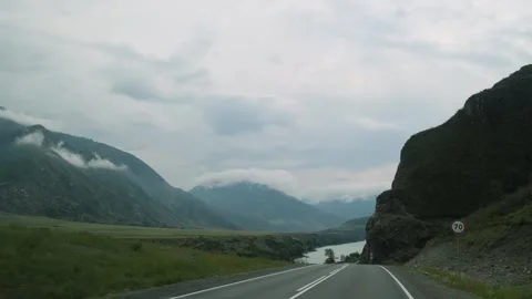 Summer auto trips in mountains. Stock Footage 304958328