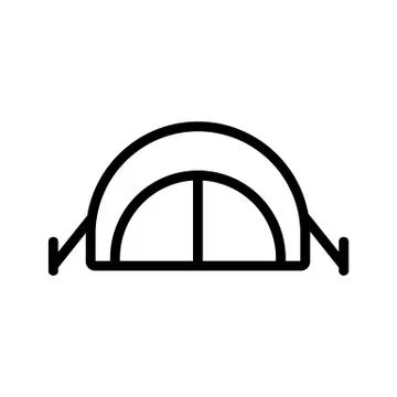 Summer awning icon vector. Isolated contour symbol illustration Stock Illustration
