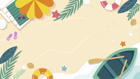 Summer background with beach view Stock Footage 272785642