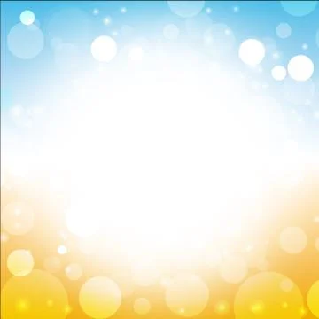 Summer background - blur of sky sun sea beach with lens flare Stock Illustration