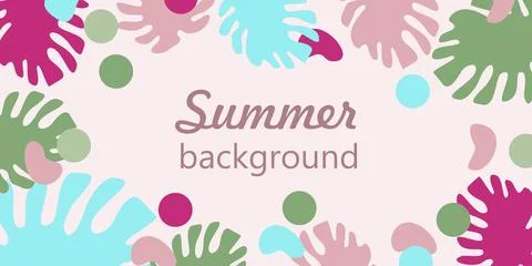 Summer Background concept design, Vector Botany illustration with Jungle exot Stock Illustration