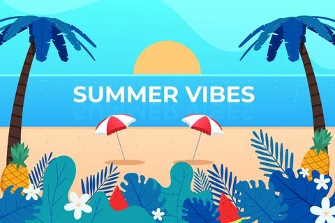 Summer background concept 스톡 일러스트