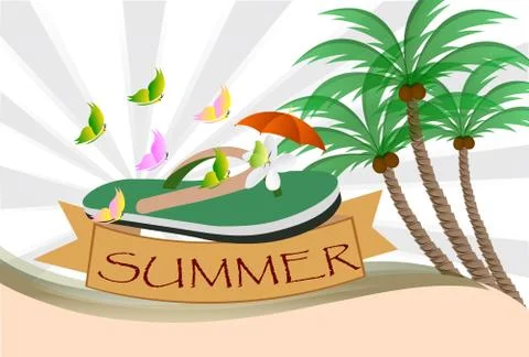Summer background design, vector illustrations .esp 10. Stock Illustration