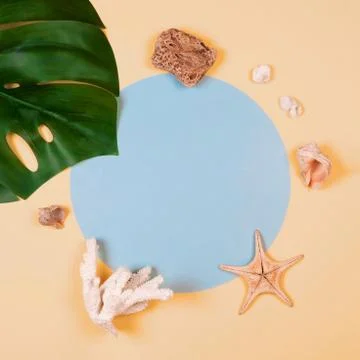 Summer background. Flat lay, top view Foto stock