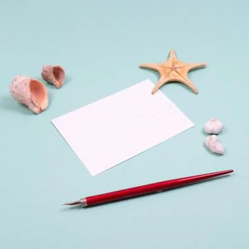 Summer background. Flat lay, top view Stock Photos