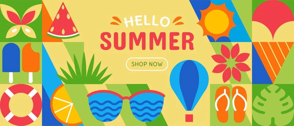 Summer background. Fun vacation pattern. Beach holiday festival or abstract イラスト素材