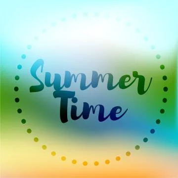 Summer background gradient mesh beach and ocean. Background for travel card.. Stock Illustration